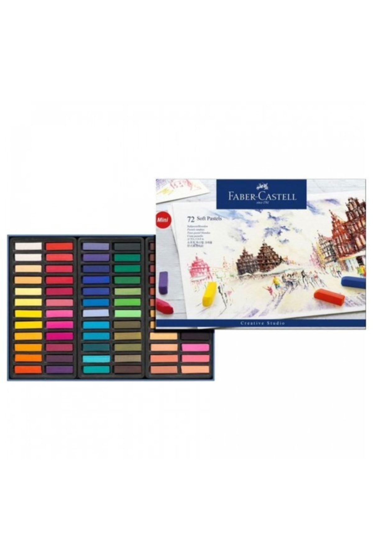 Faber Castell Creative Studio Mini Toz Pastel Boya (soft) 72 Renk Yarım Boy