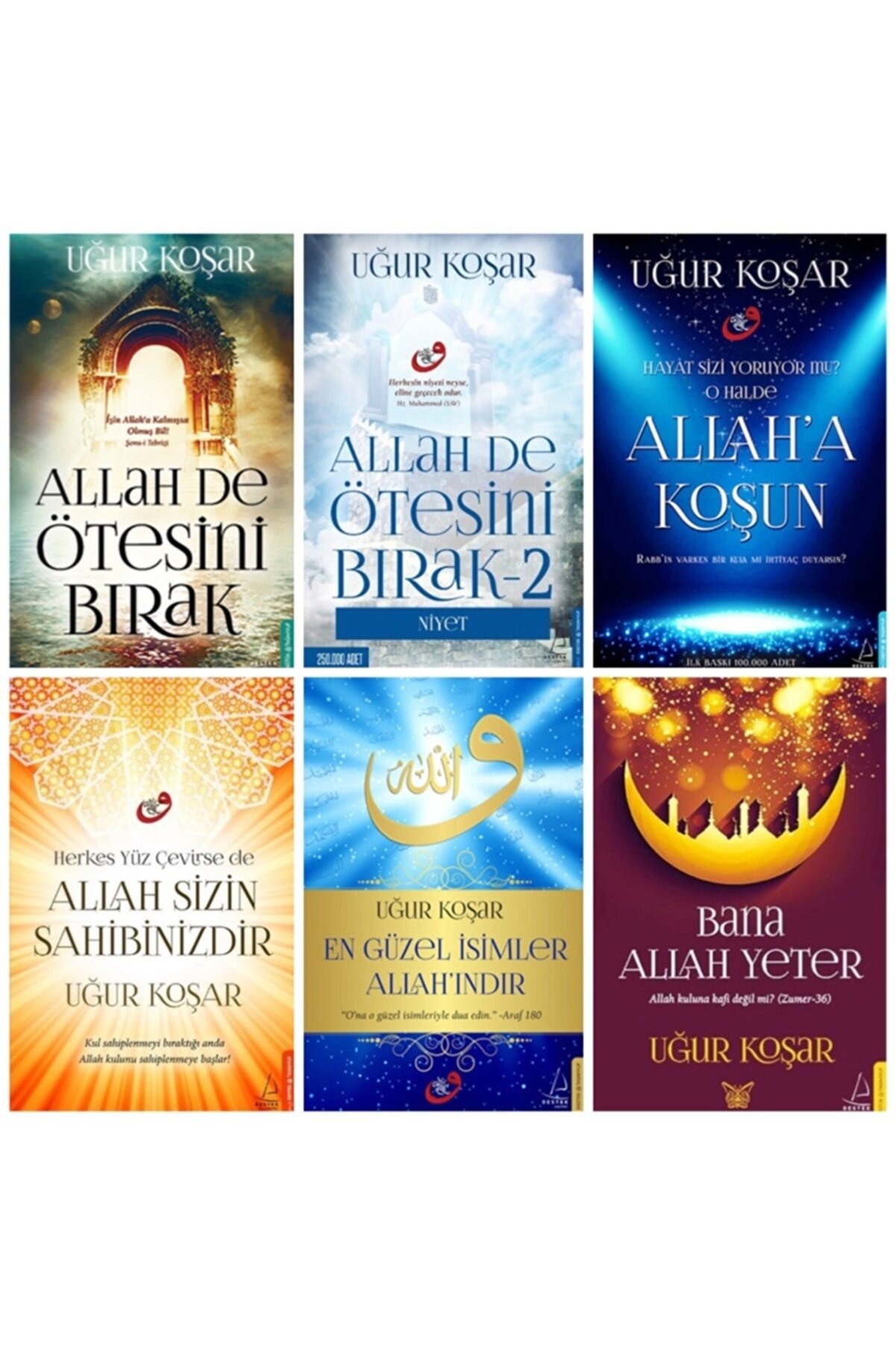 Destek Yayınları Uğur Koşar 6'lı Kitap Seti (bana Allah Yeter - Allah Sizin Sahibinizdir - Allah De Ötesini Bırak +3)
