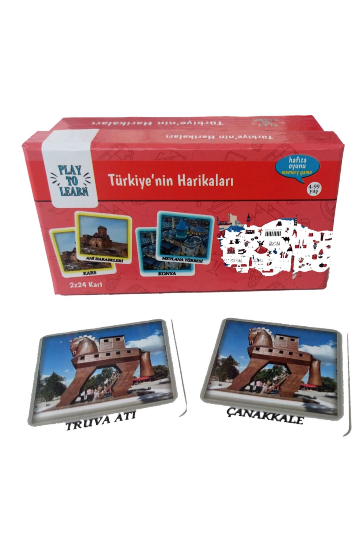 Play to Learn Türkiye'nin Harikaları - Genel Kültür Oyunu, Eğitici Kutu Oyunu, Dikkat Oyunu, Hafiza Oyunu
