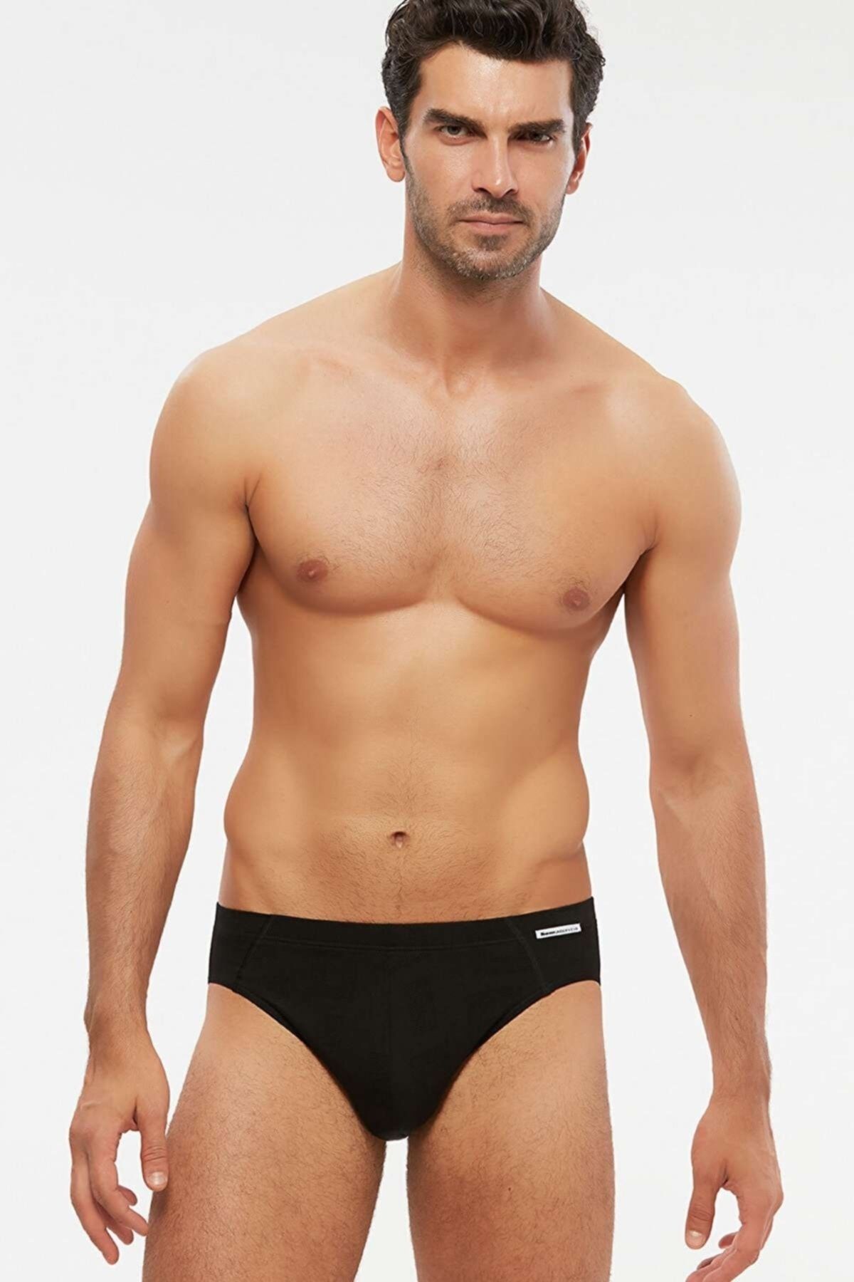 Kom Andres Modal Jakar Desen Siyah Erkek Slip