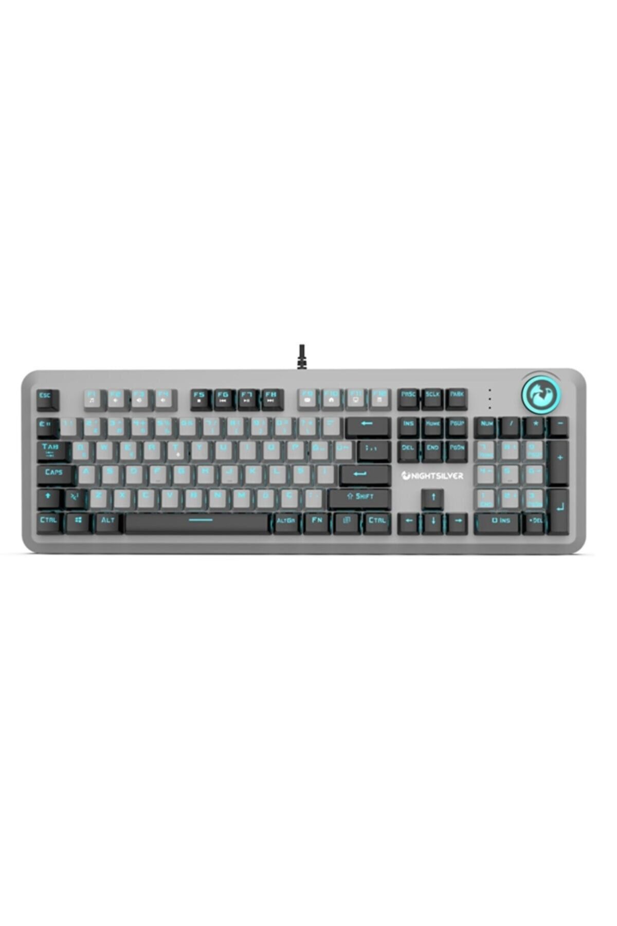 NIGHTSILVER Astra Red Kırmızı Switch Pbt Keycaps Çift Renk Gaming Mekanik Oyuncu Klavyesi Türkçe Q