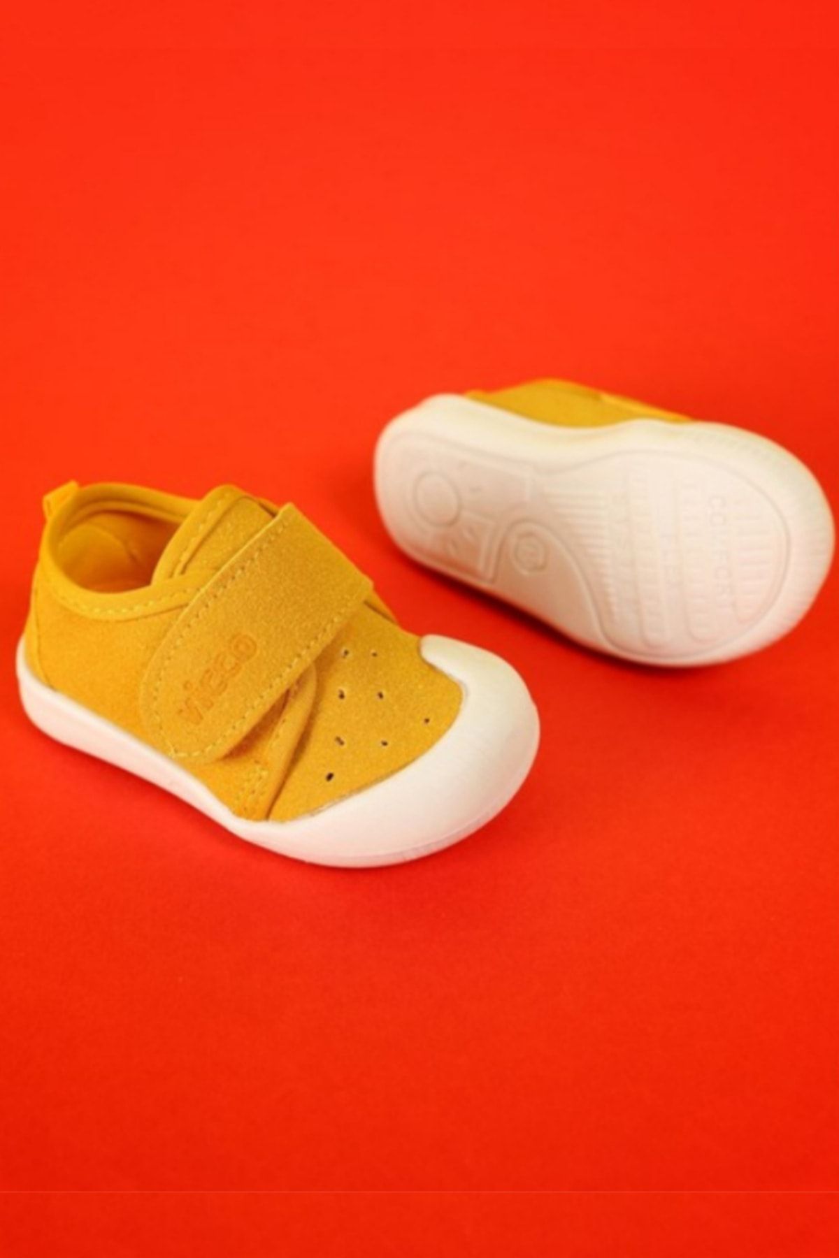 Vicco Anka Kız / Erkek Çocuk Sarı Ilk Adım Bebe Patik Panduf Unisex Günlük Spor Ayakkabı 950.e19k.233(10)
