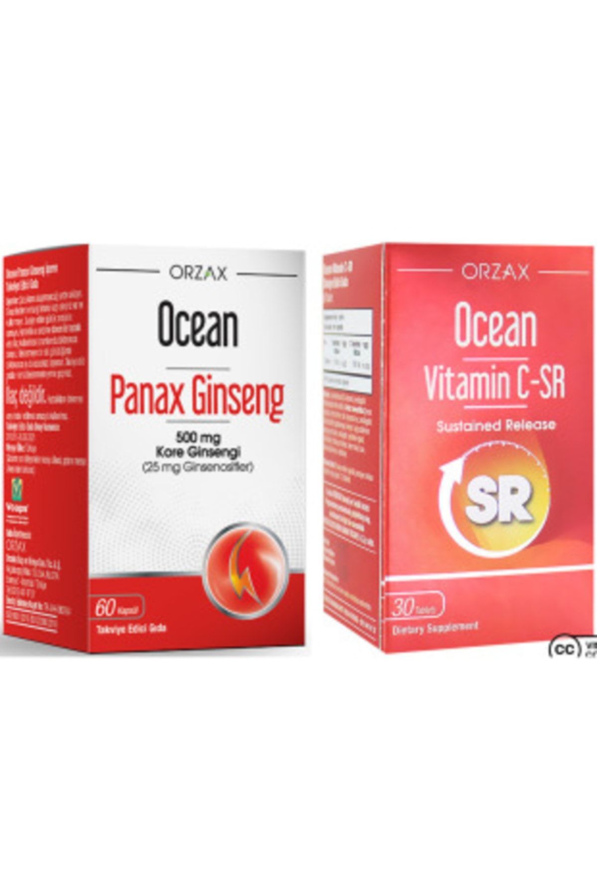 Ocean Panax Ginseng 500mg 60 Kapsül Vitamin C-sr 30 Tablet