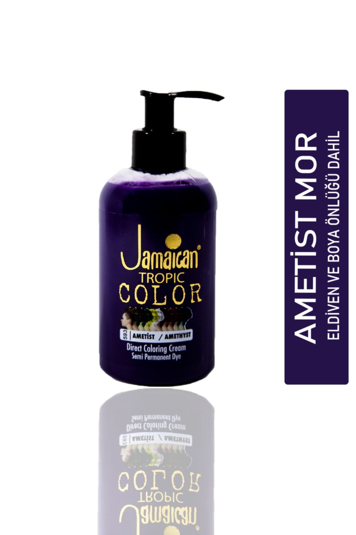 Jamaican Jean's Color Saç Boya Önlük Ve Eldivenli Ametist Mor Hedepa1065