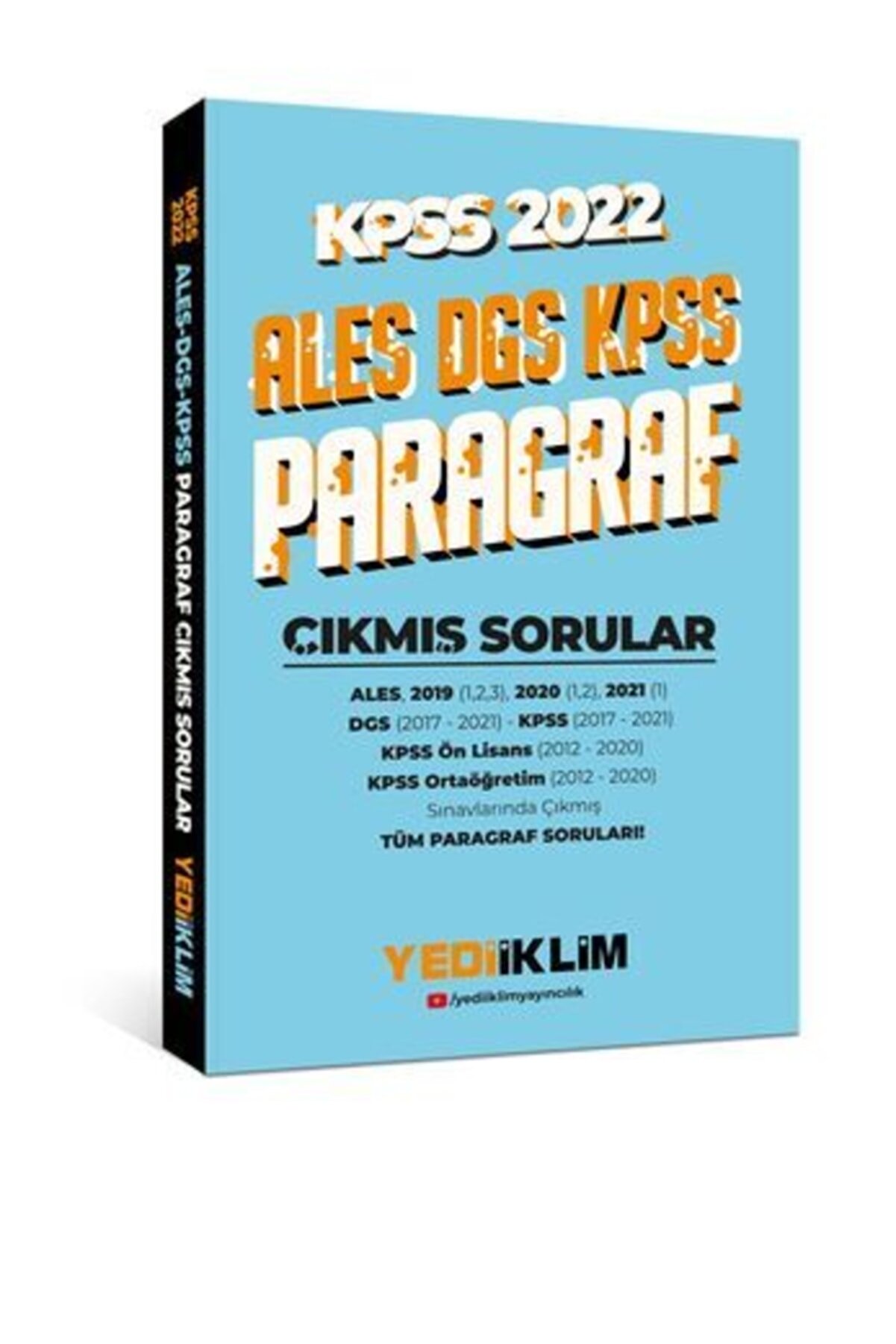 Yediiklim Yayınları 2022 Kpss-ales-dgs Paragraf Çıkmış Sorular