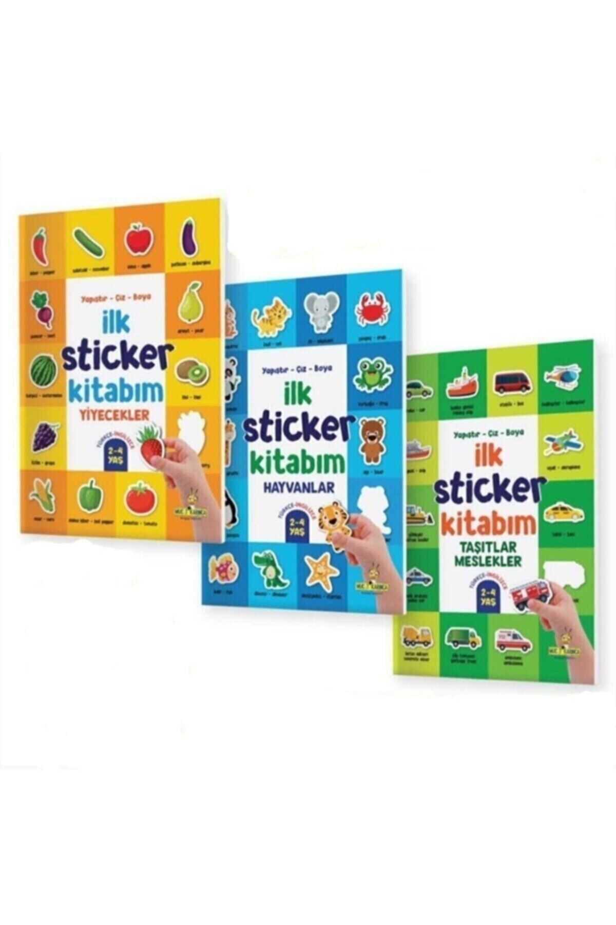Yükselen Zeka Yayınları Yükselen Zeka Ilk Sticker Kitabım 2-4 Yaş / Yapıştır-çiz-boya (taşıtlar-hayvanlar-yiyecekler)