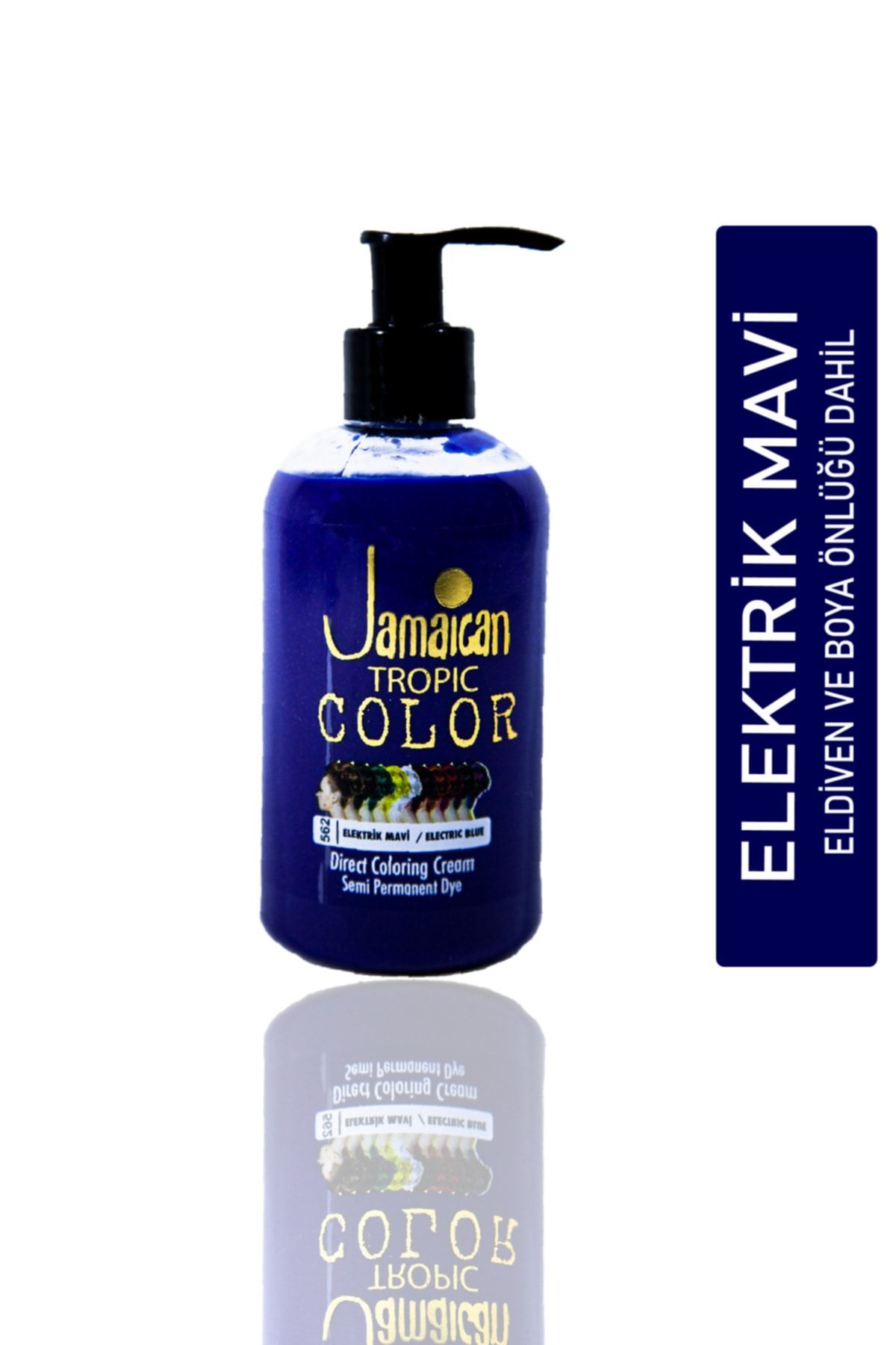 Jamaican Jean's Color Saç Boya Önlük Ve Eldivenli Elektrik Mavi Hedepa1062