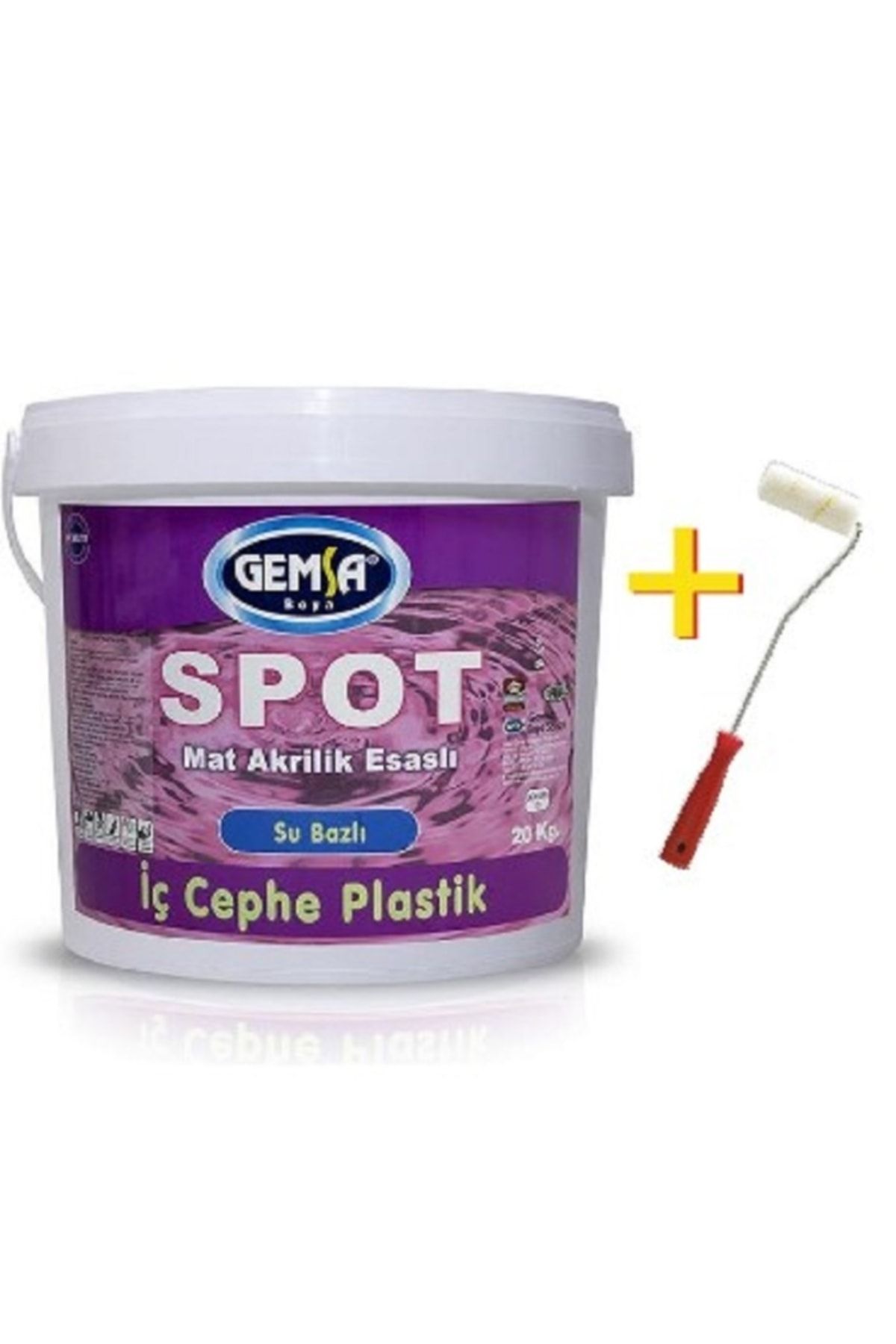 GEMSA BOYA Gemsa Spot Plastik Su Bazlı Iç Cephe Boyası 3 Kg Lal Rengi