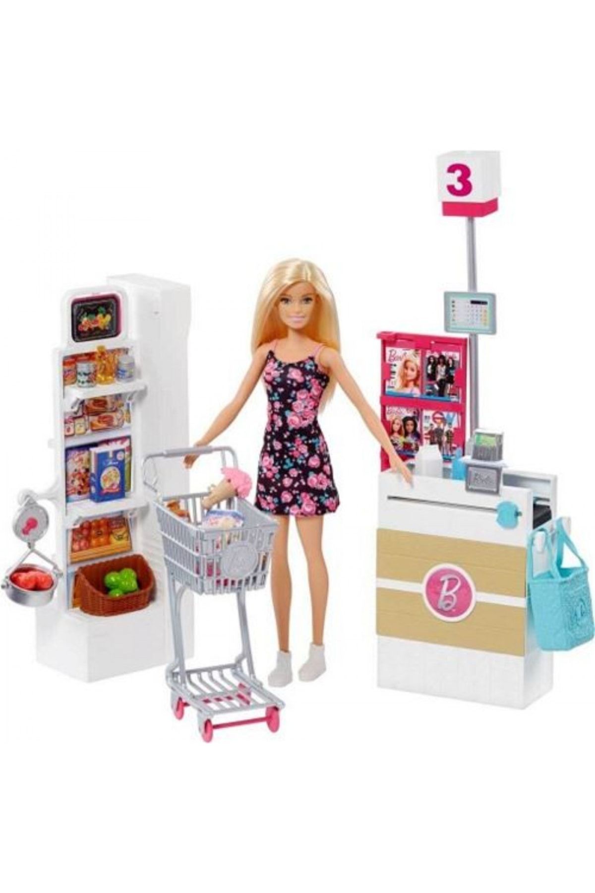 Mattel Süpermarkette Oyun Seti, 3 yaş ve üzeri, FRP01