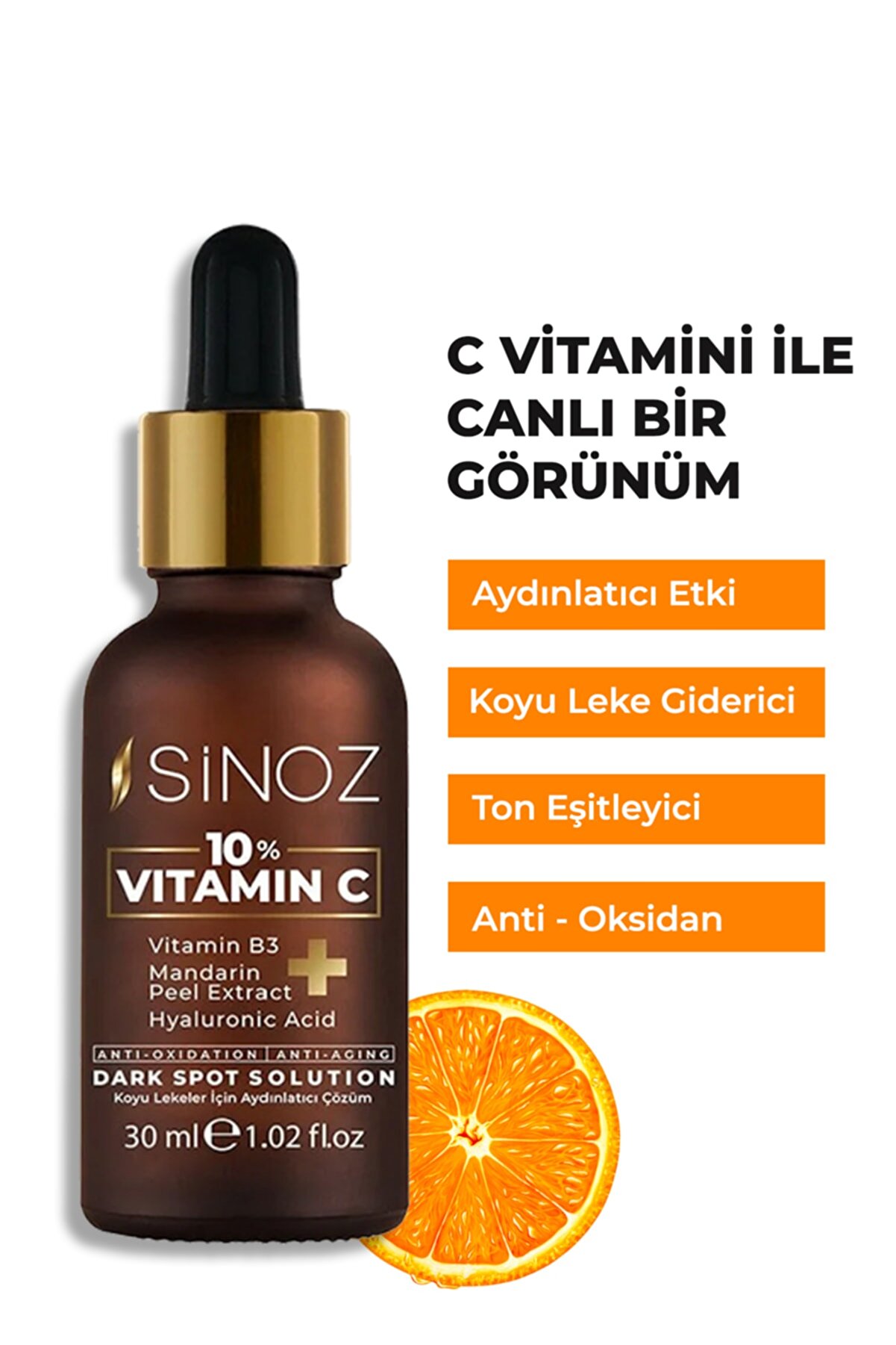 Sinoz Aydınlatıcı C Vitamini Serumu (30 ML)