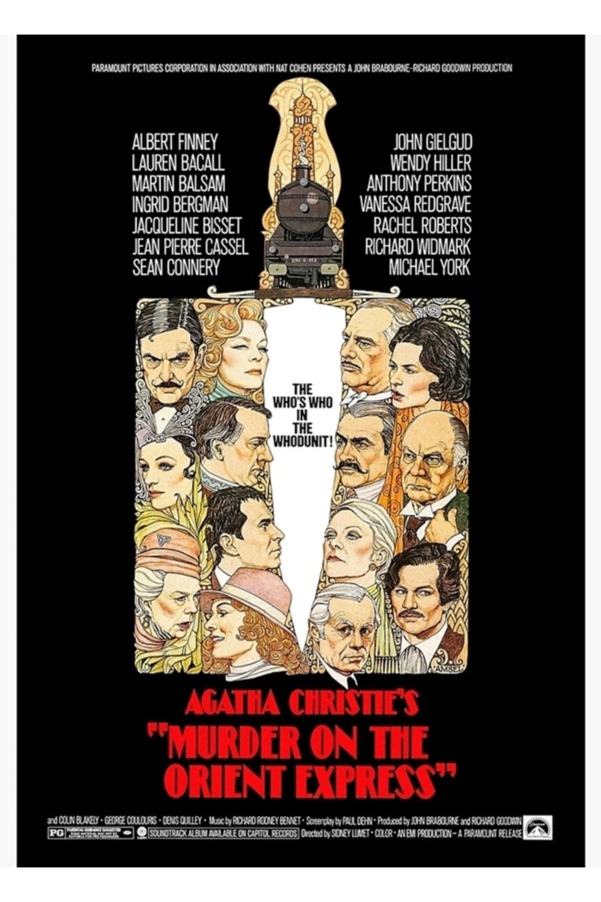 Universal Murder On The Orient Express (1974) Tablo Ahşap Poster Dekoratif