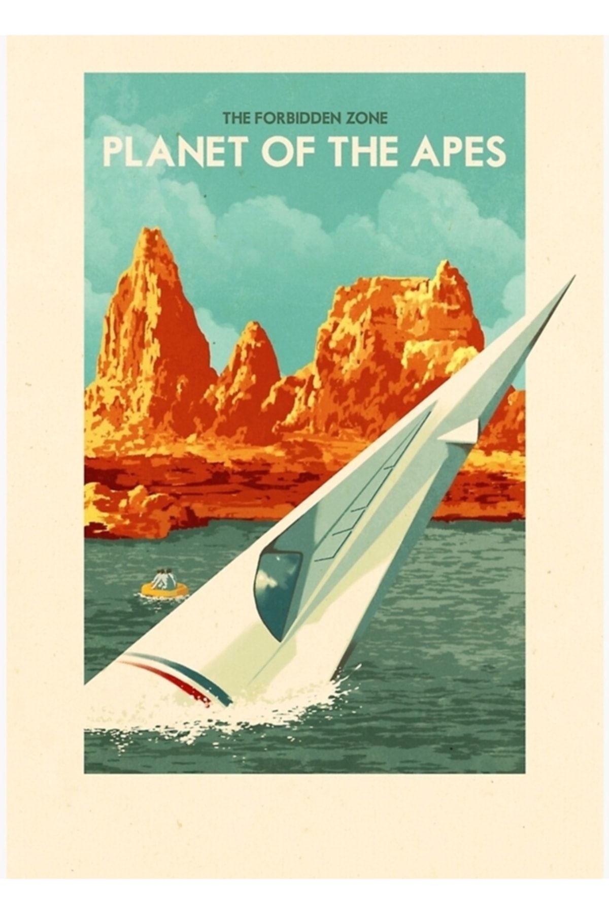 Universal Travel Posters - The Forbidden Zone, Planet Of The Apes Tablo Ahşap Poster Dekoratif