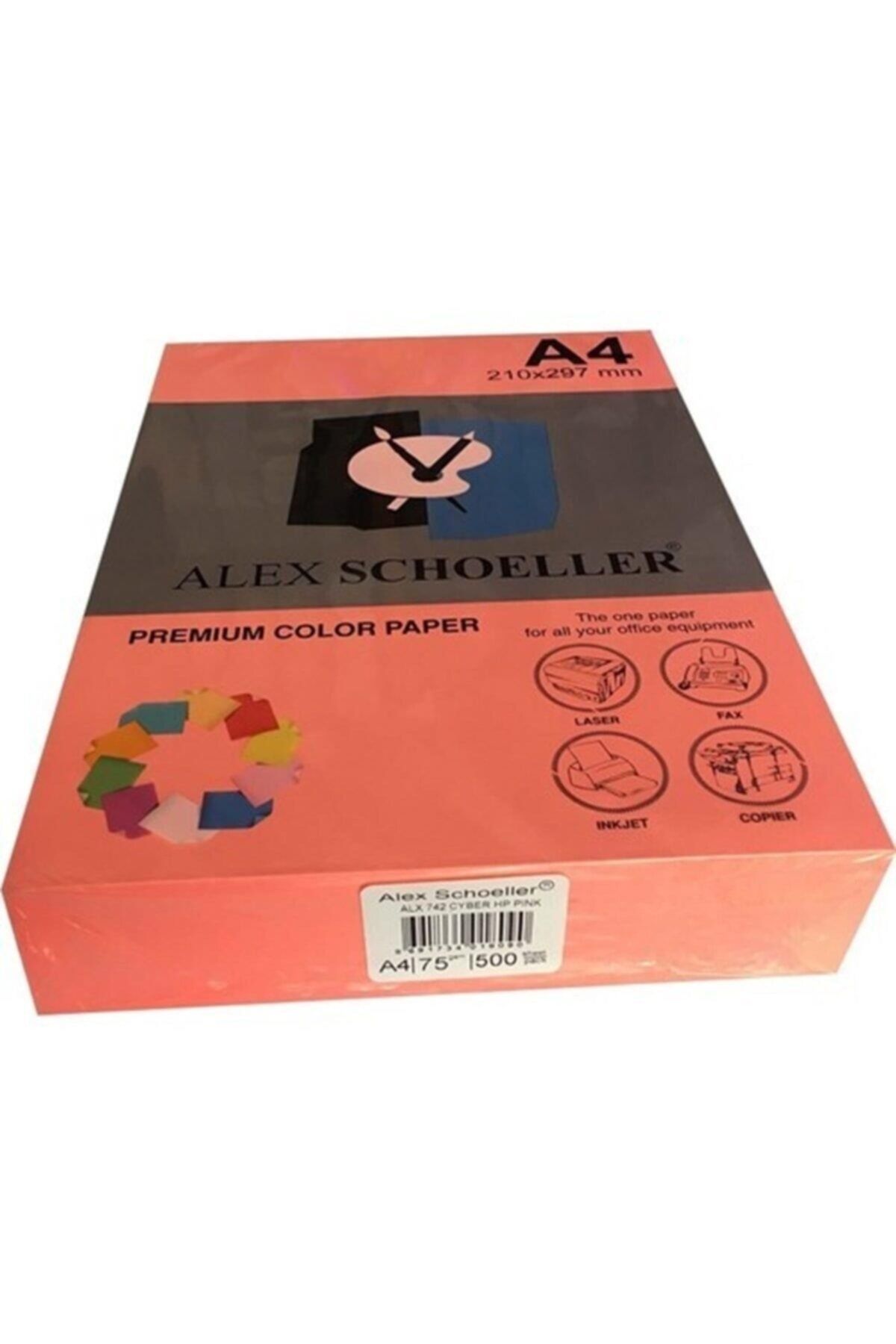 Schoellershammer Renkli Fotokopi Kağıdı A4 75 Gr Fosforlu Pembe (500 Lü Paket)