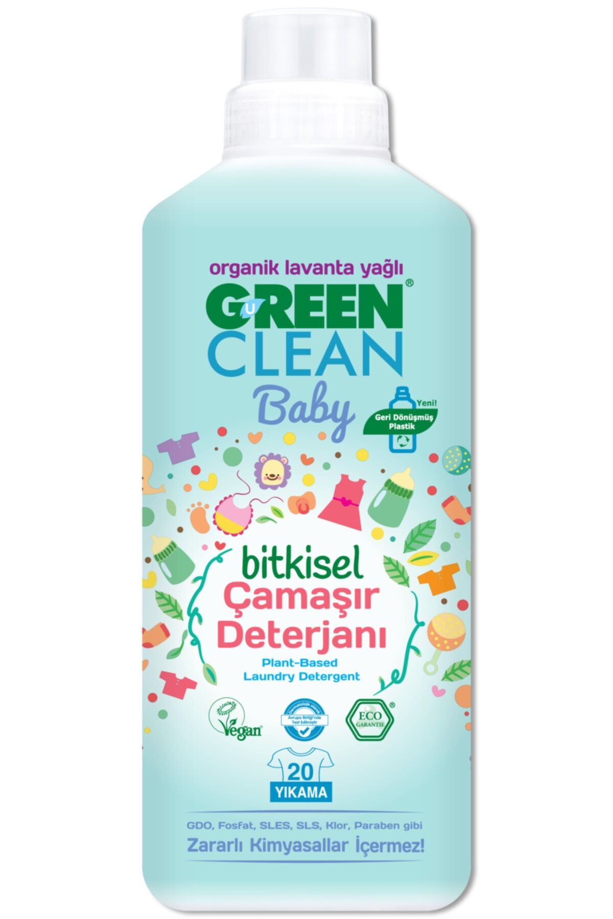 Green Clean Bitkisel Çamaşır Deterjanı Organik Lavanta Yağlı 1000 ml