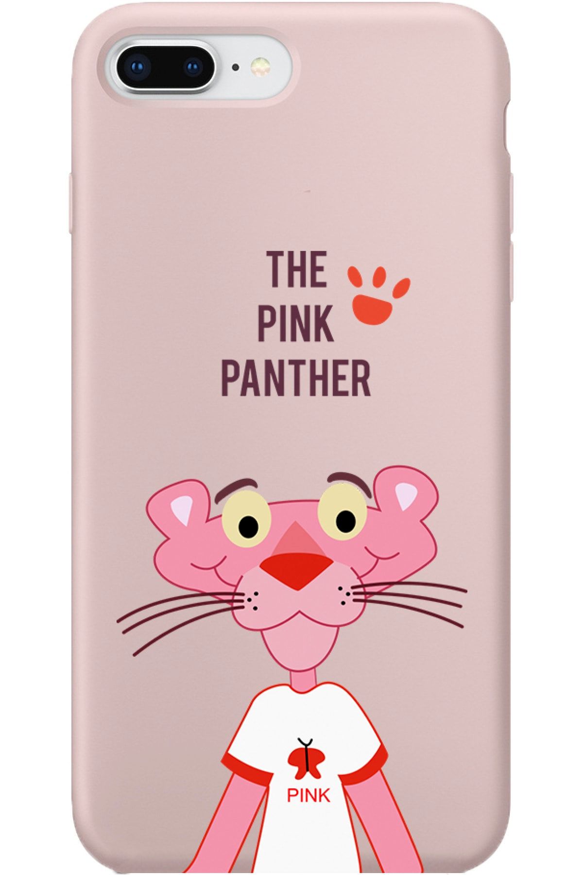 shoptocase Iphone 8 Plus Lansman Pink Panther-2 Desenli Telefon Kılıfı