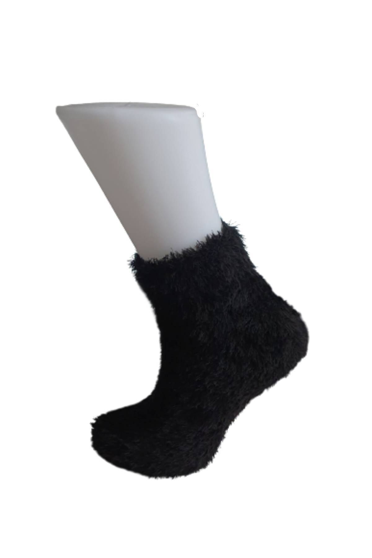 EDWOL Kadınj Tüylü Sıcak Tutan Çorap Siyah