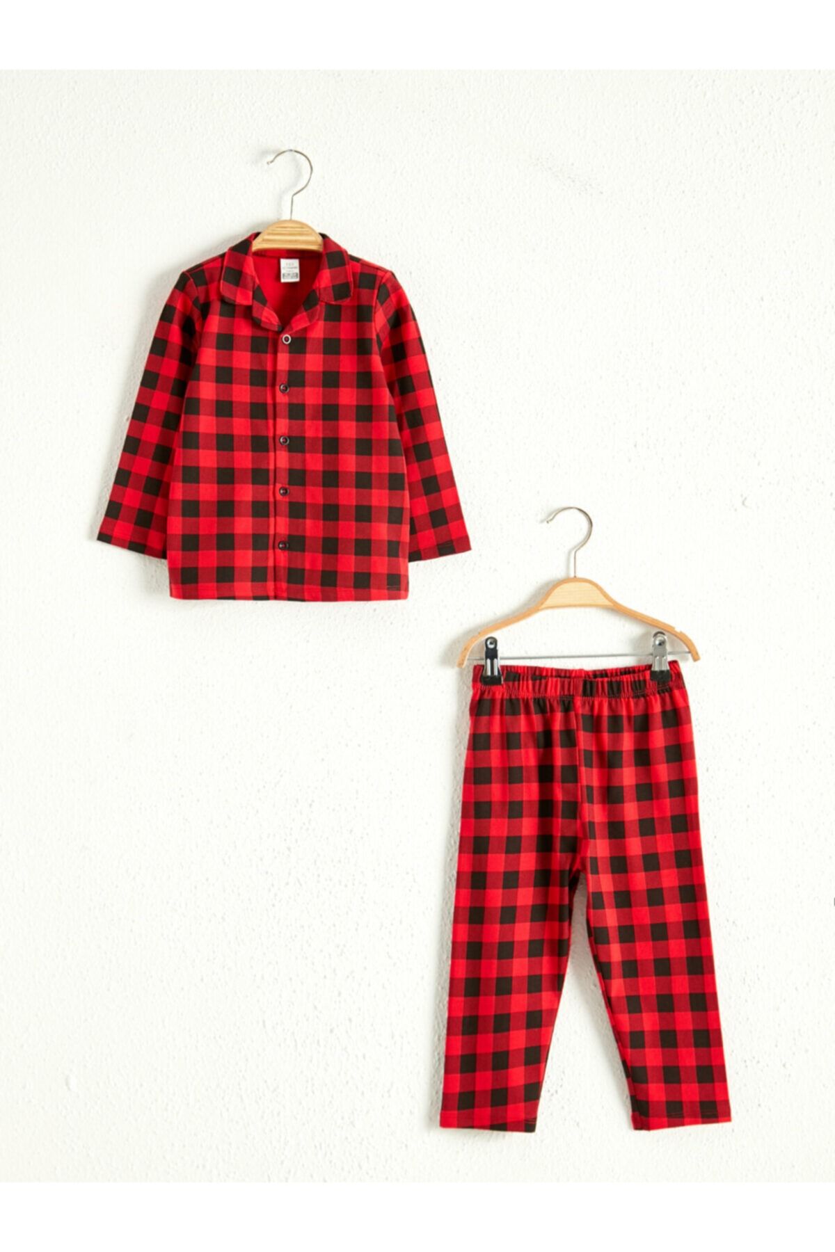 LC Waikiki Erkek Bebek Kırmızı Baskılı Ltq Pijama Takımı