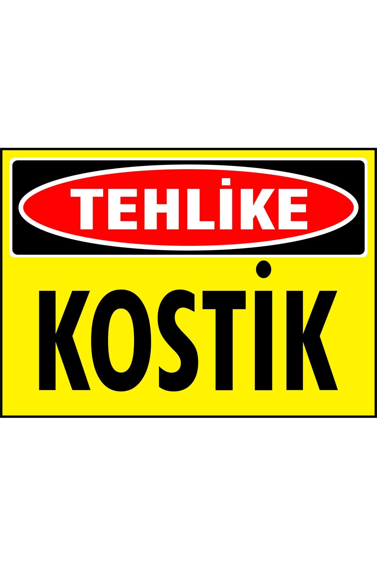 İzmir Serigrafi Tehlike Sud Kostik Kendinden Yapışkanlı Etiket 35 X 50 Cm