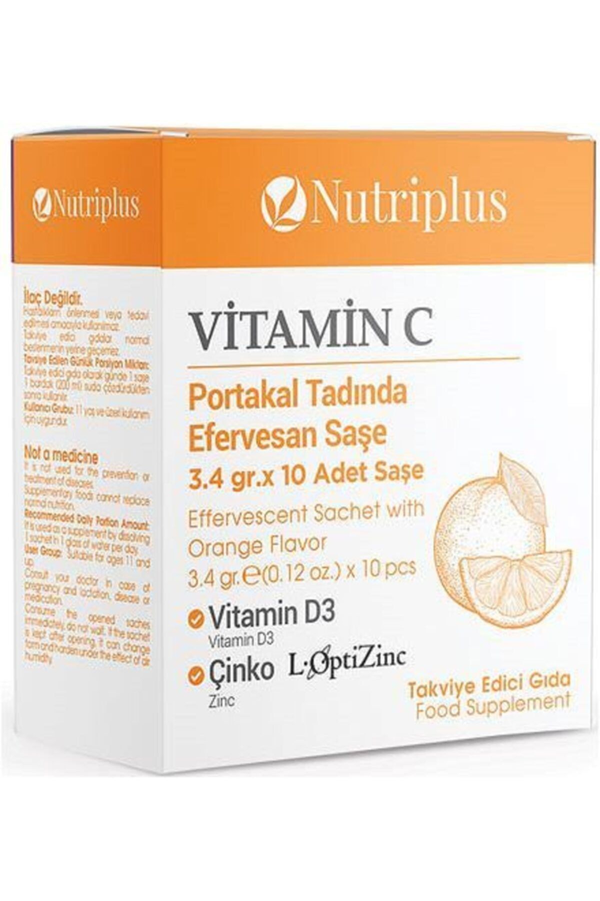 Farmasi Nutriplus Vitamin C Vitamin D3 Ve Çinko Içeren Efervesan