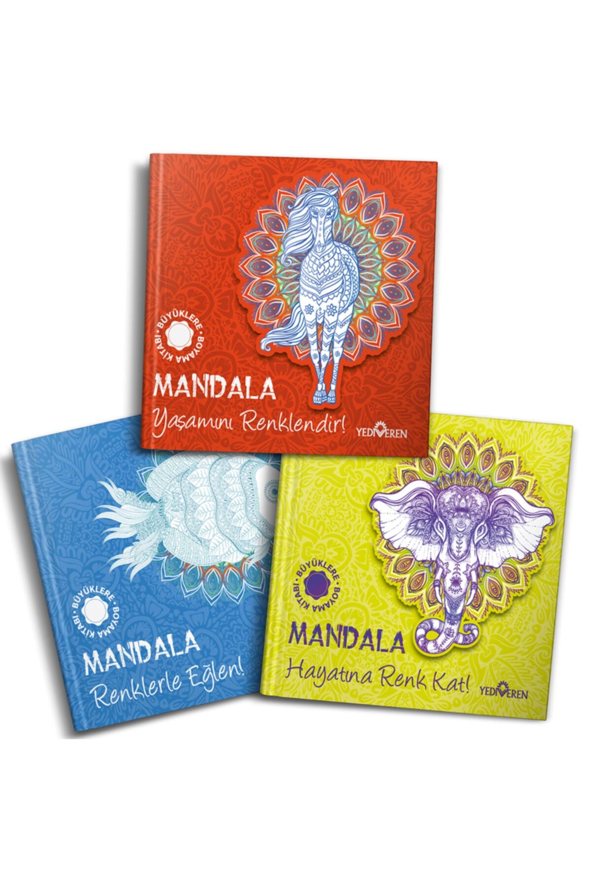 Yediveren Yayınları Mandala Büyükler Için Boyama Seti - 3 Kitap