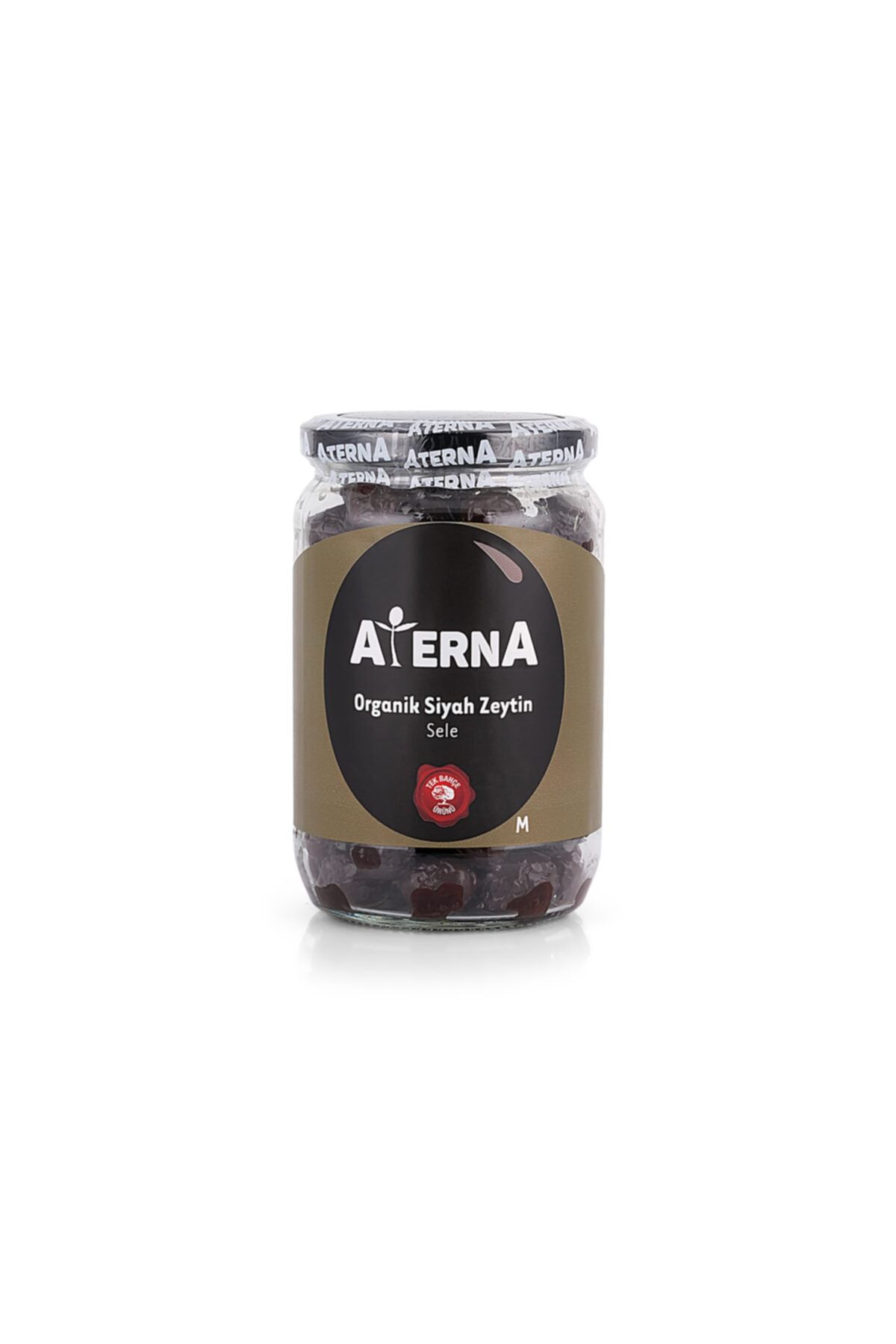 Aterna Organik Siyah Zeytin - Edremit Sele M - 450gr