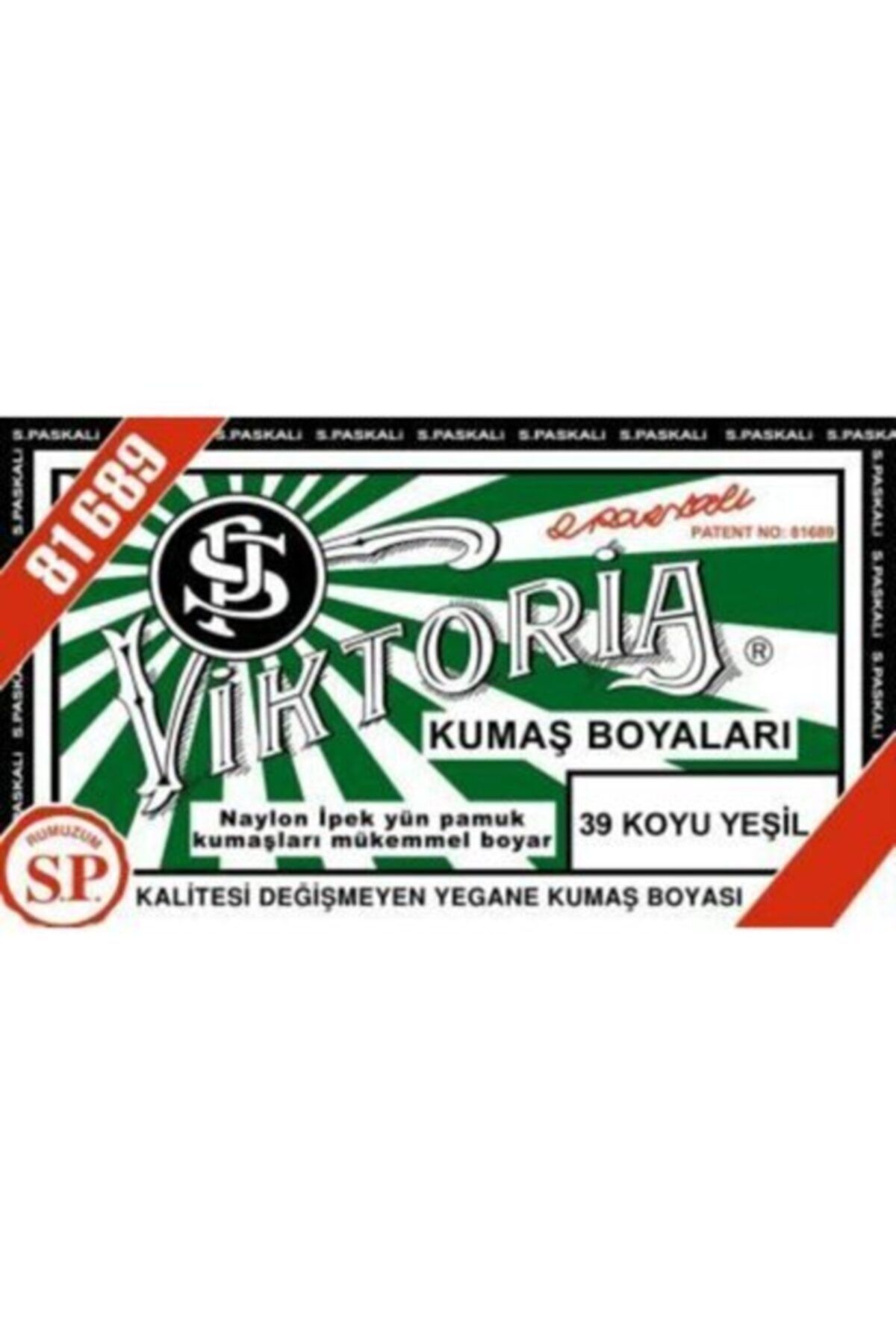 Viktoria 39 Koyu Yeşil Kumaş Boyası Kot-naylon-pamuk-yün-ipek