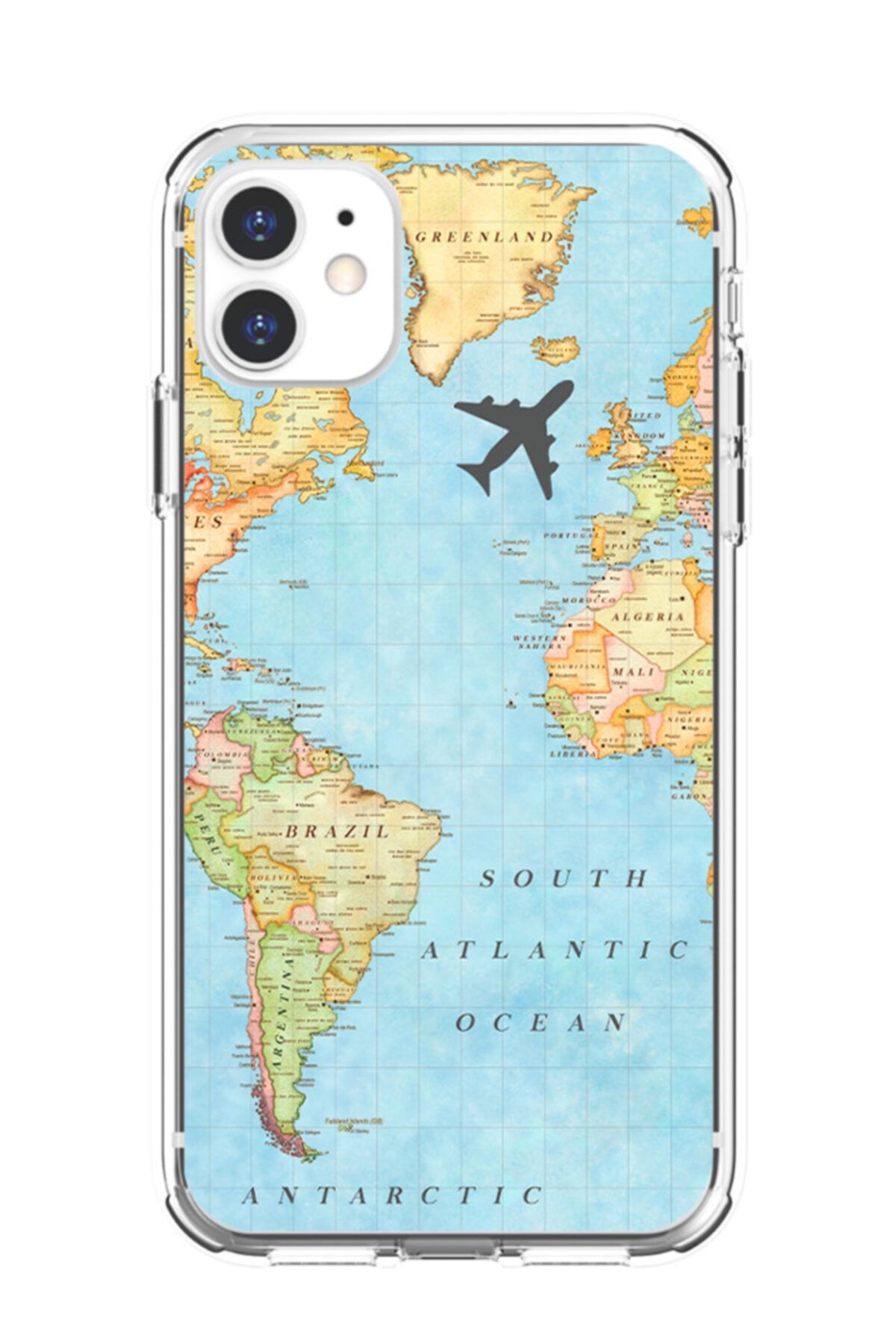 Dafhi Aksesuar Dafhi Apple Iphone 11 Mavi Harita Telefon Kılıfı