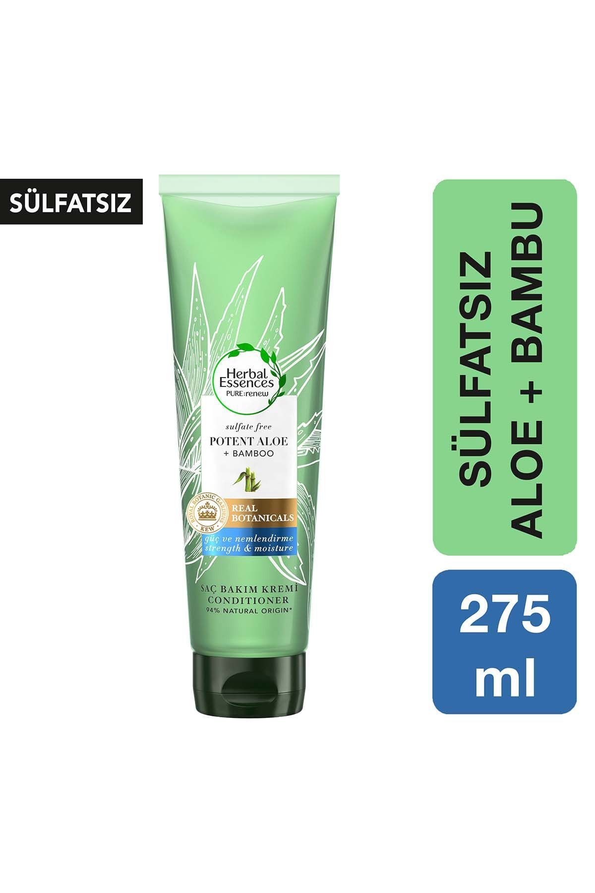 Herbal Essences Sülfatsız Güç Ve Nem Aloe Bambu Saç Bakım Kremi 275 ml