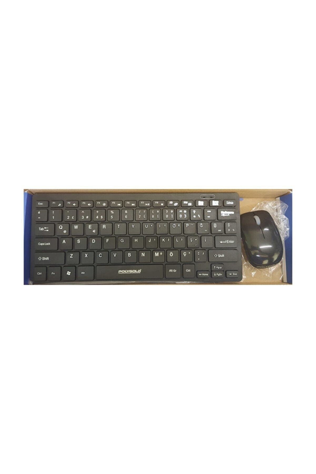 Polygold Kablosuz Mini Klavye Mouse Seti Tv/pc Uyumlu Wirelles Set Pg8030  Siyah
