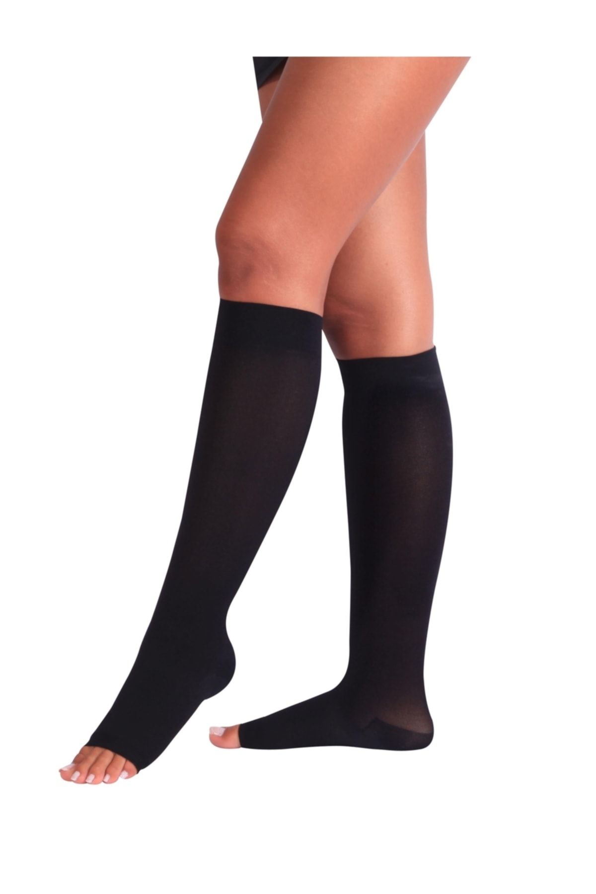 HeiN Varis Çorabı Siyah Renk Çorap Case Burnu Açık Orta Basınç Ccl 2 By Sungur Medikal