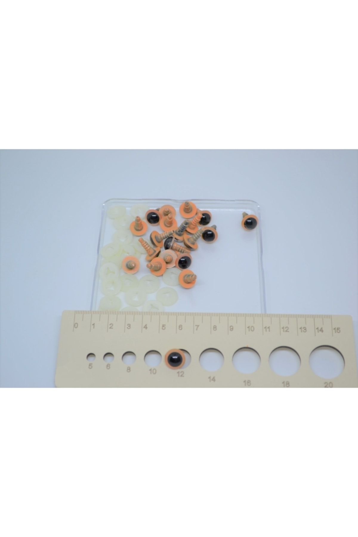 DMahşap 12 Mm Amigurumi Vidalı Göz Retinalı, (20 Adet10 Çift) Fiyatı
