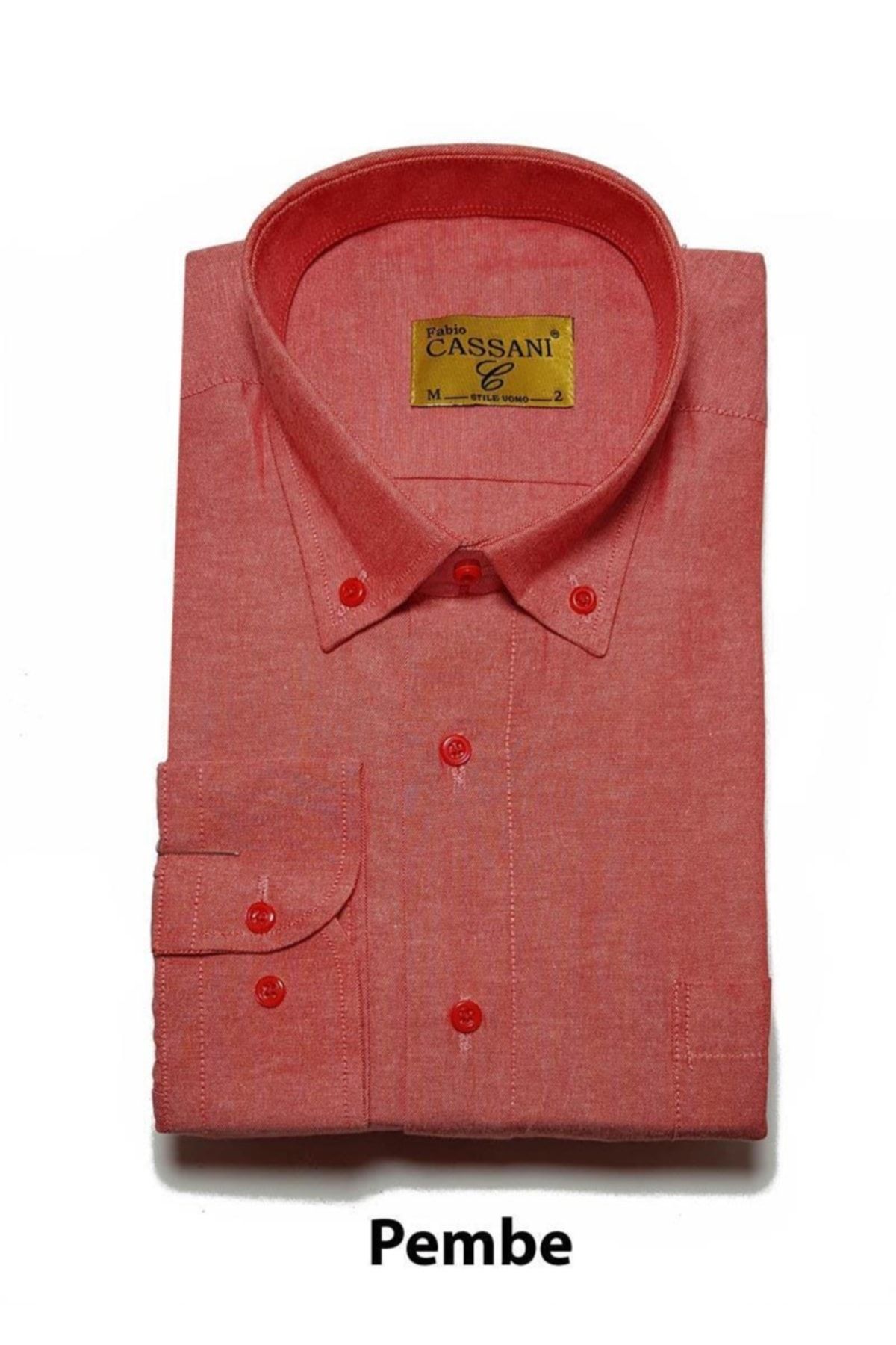 FABİO CASSANİ Büyük Beden Klasik Erkek Gömlek-11 Renk