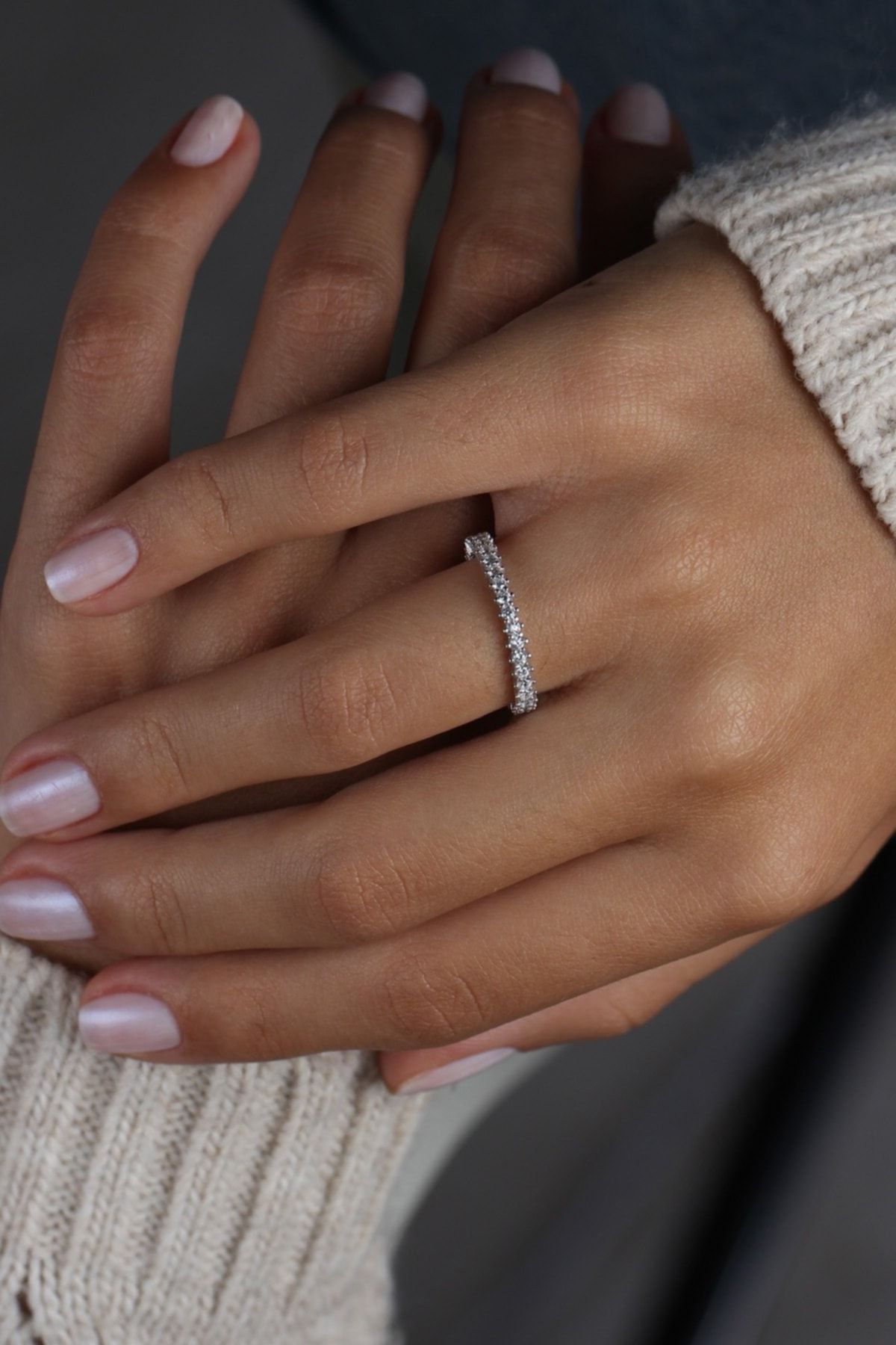 Crystal Diamond Zirconia Muhteşem Parlaklıkta Işıklı Kutuda Tamtur Yüzük