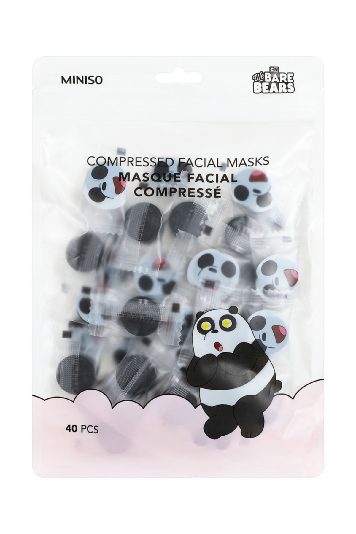 Miniso We Bare Bears Sıkıştırılmış Yüz Maskeleri - Panda