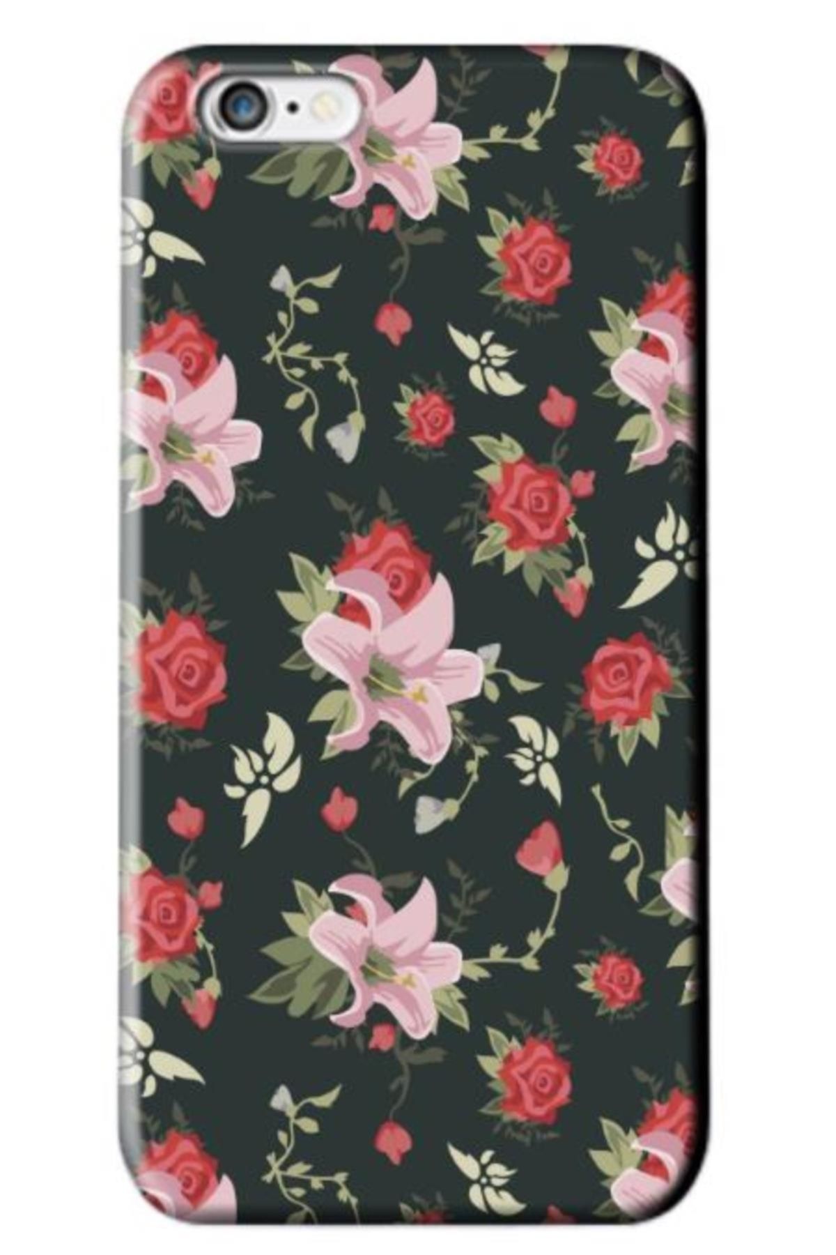 Zebana Apple Iphone 6s Uyumlu Telefon Kılıfı Bahar Çiçekleri 1 Silikon Kılıf (BASKILI)