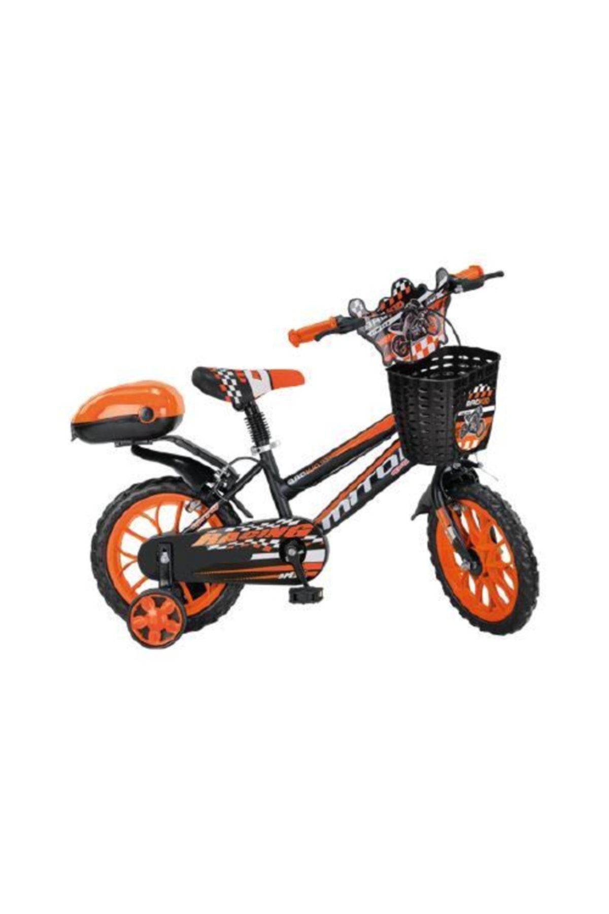 Mito Badkıt 15" Siyah-turuncu Çocuk Bisikleti 4 Tekerlekli