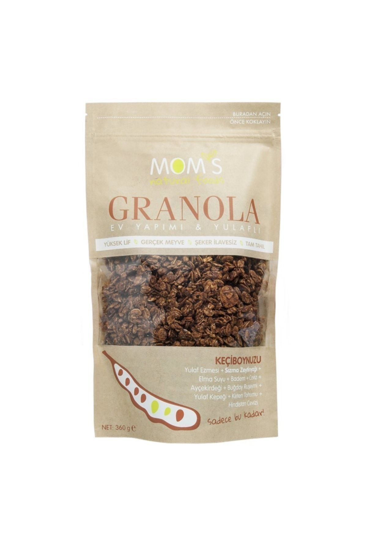 Mom's Natural Foods Keçiboynuzlu Granola 360 Gr
