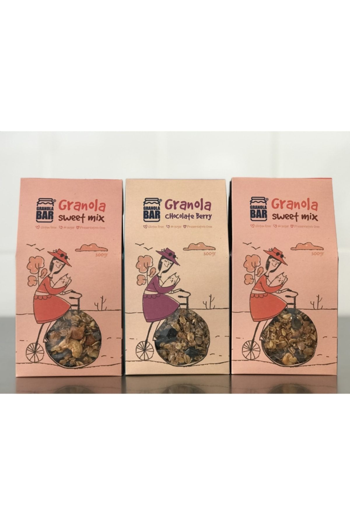 Granolabar Chocholate Berry Glutensiz 3x300gr