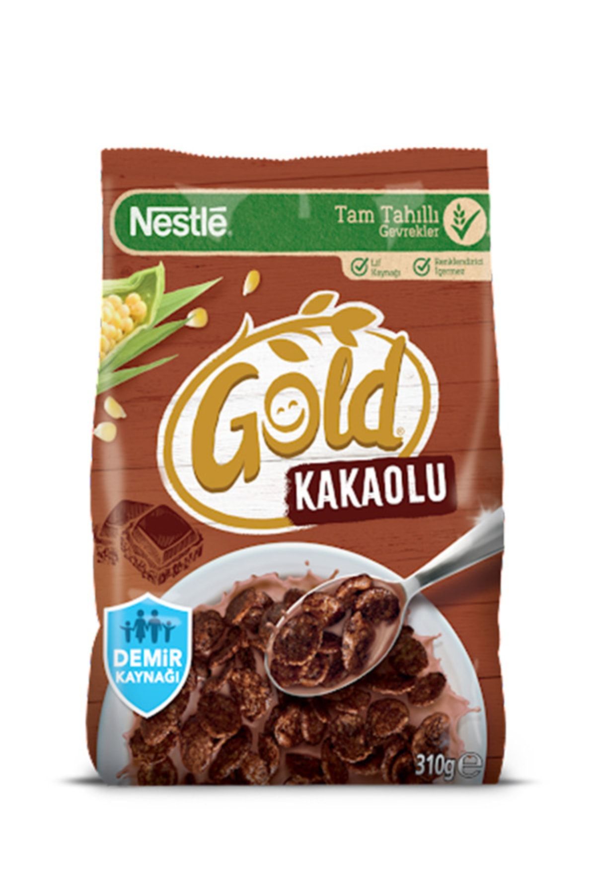 Nestle Gold Corn Flakes Kakaolu Tam Tahıl Mısır Gevreği 310 G