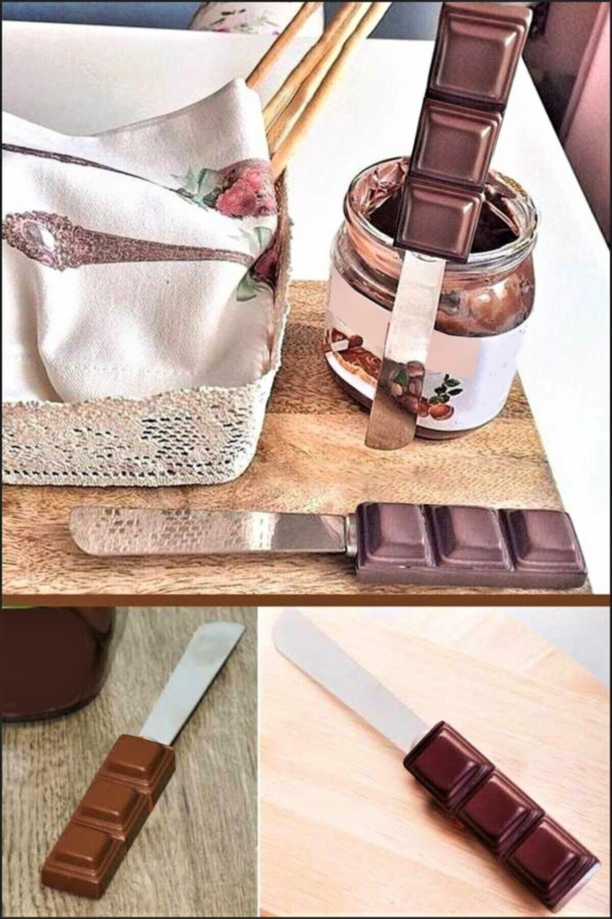 WuuQ Paslanmaz Çelik Nutella/çikolata/bal Vs. Sürme Bıçağı - 2 Adet