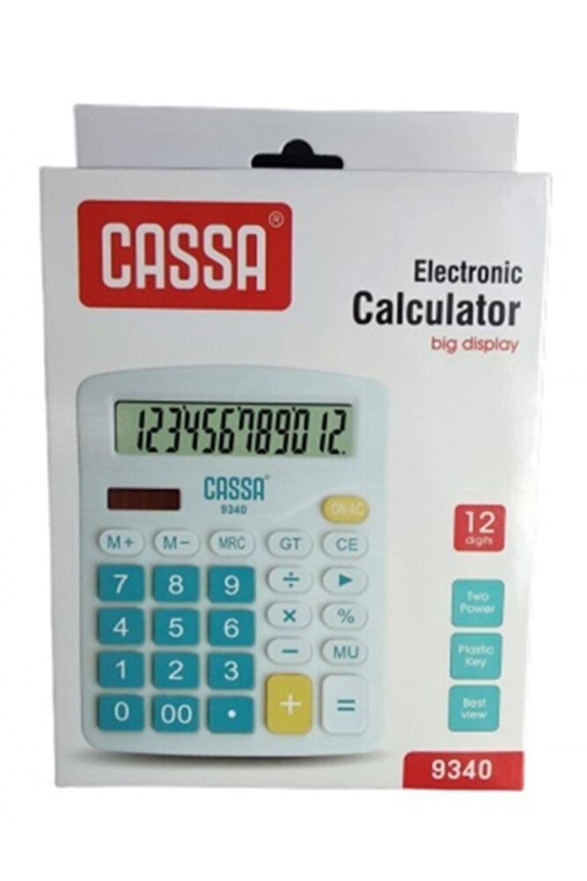 Cassa 9340 Elektronik Hesap Makinesi 12 Basamak Beyaz
