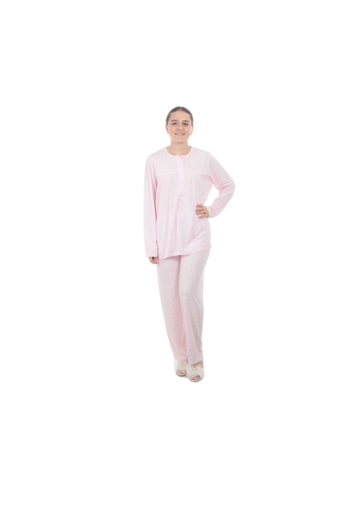 Bayan Uzun Kol Pijama Takımı 20 14008