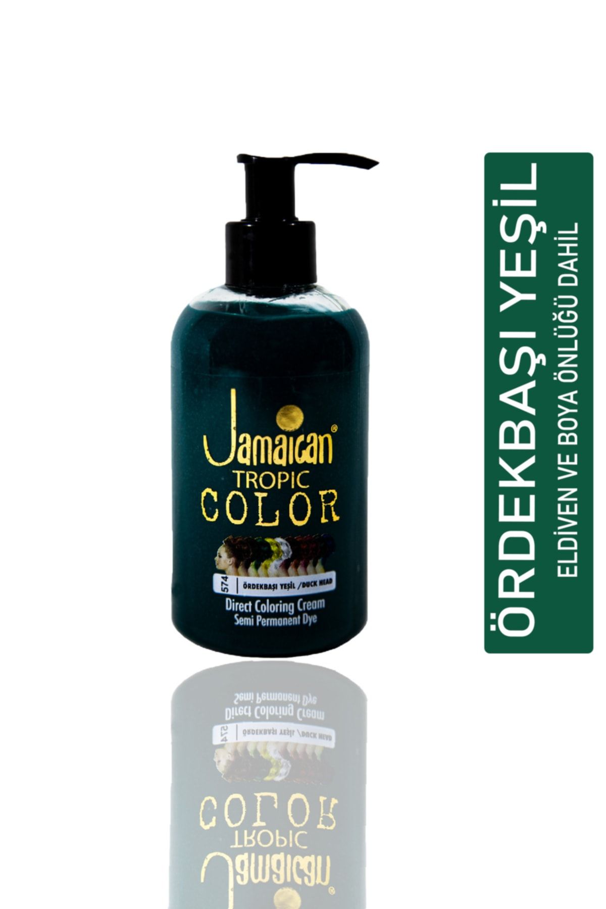 Jamaican Jean's Color Saç Boya Önlük Ve Eldivenli Ördekbaşı Yeşil Hedepa1066