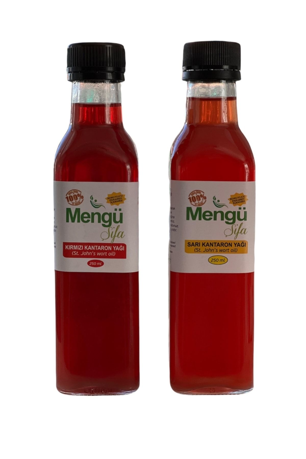 mengü şifa 250ml Sarı Kantaron (KANTORON) Yağı 250ml Kırmızı Kantaron Yagı 2li Set