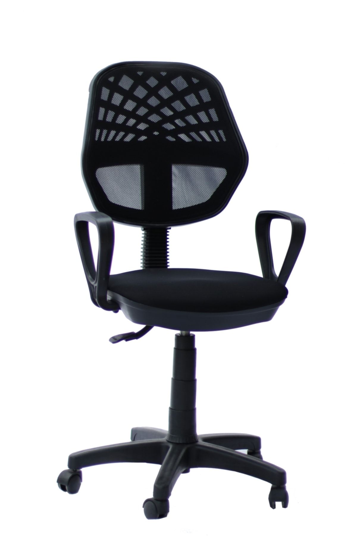 Mocca Style Porziyon Depar Plastik - Fileli Ofis Büro Öğrenci Çalışma Koltuğu - Sandalyesi Siyah