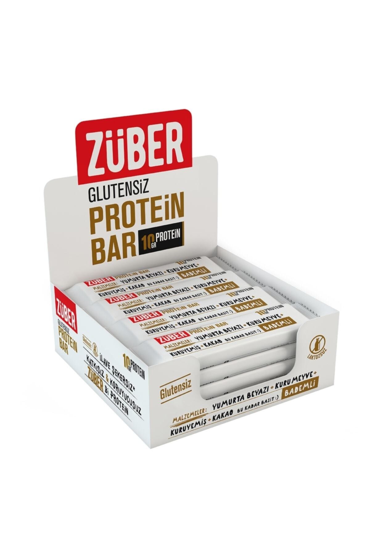 Züber Bademli Protein Barı - 35 Gr X 12 Adet Glutensiz Doğal Lifli Protein Bar Avantaj Paket