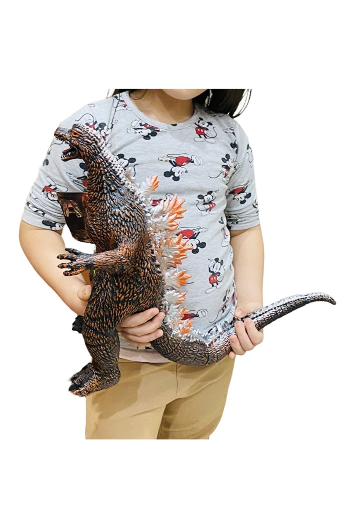toysandmore Godzilla Büyük Boy Hayvan 43x32 Cm 2 Farklı Gerçekci Sesli Soft Yumuşak Oyuncak