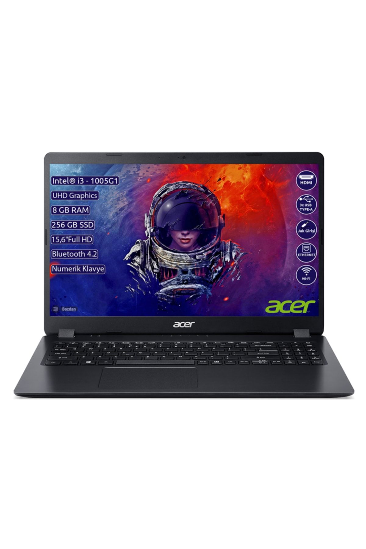 ACER Aspire3 A315-56-327t Intel Core I3 1005g1 8gb 256gb Ssd Freedos 15.6''fhd Notebook Nx.hs5ey.006