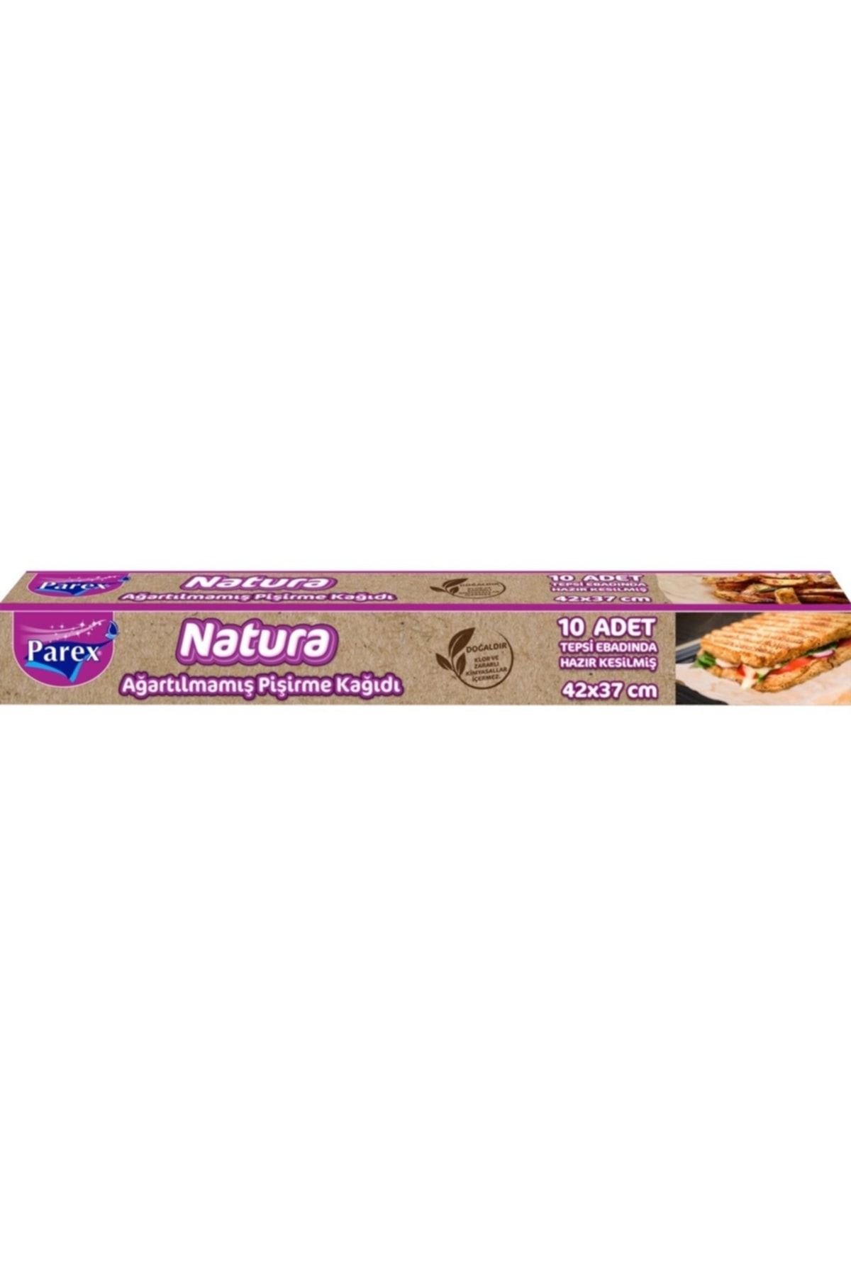 Parex Natura Ağartılmamış Pişirme Kağıdı Hazır Kesilmiş 10'lu