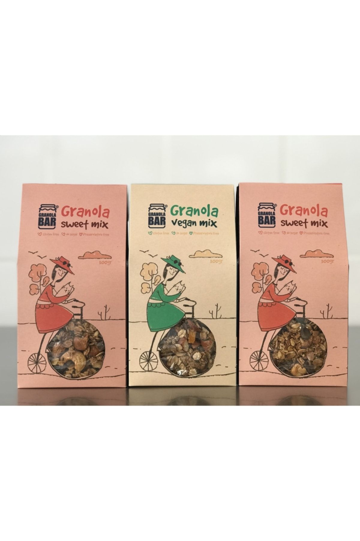 Granolabar Sweet Mix- Vegan Mix - Chocolate Berry - Glutensiz 3x300 gr